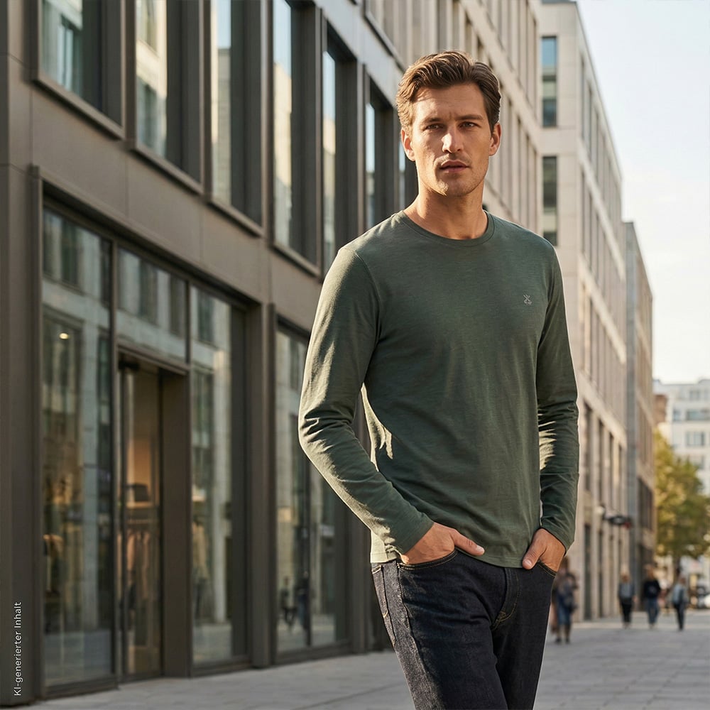 Langarmshirt Herren